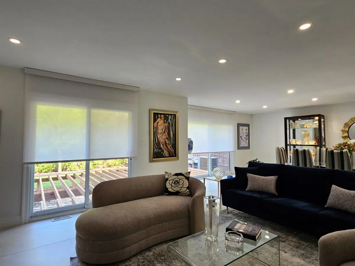 Roller Shades installed by WE Blinds