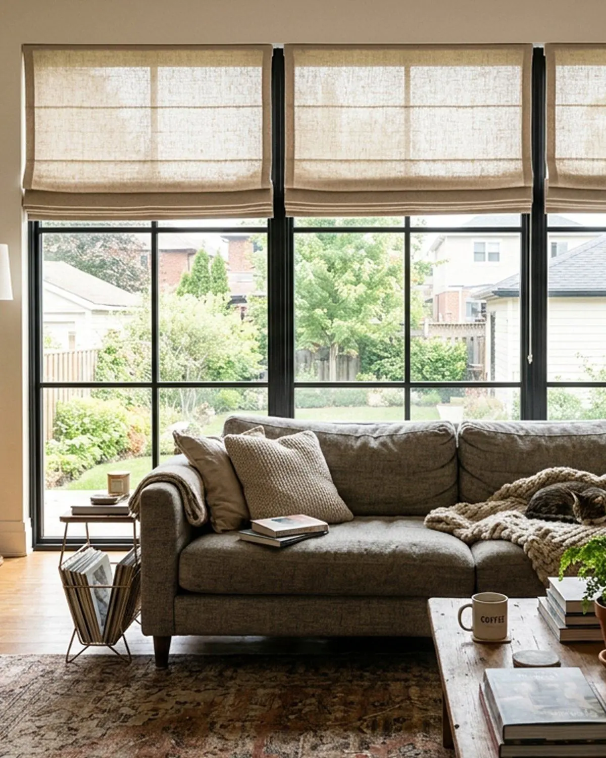 Roman Shades installed by WE Blinds