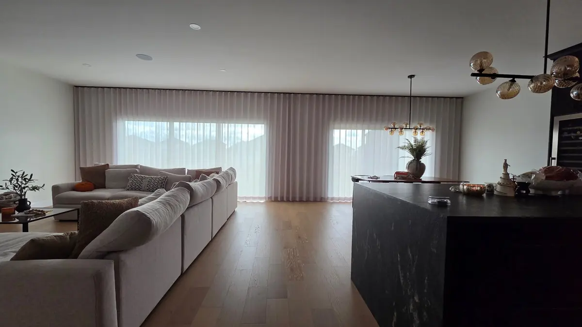 Open-Concept Ripple-Fold Sheers by WE Blinds