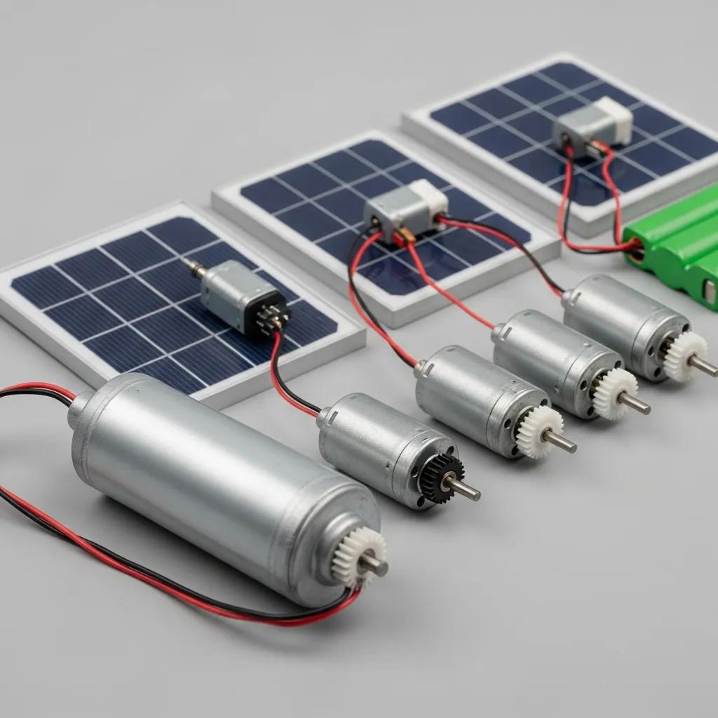 Close-up of motors and power sources for smart motorized blinds, showcasing technology options